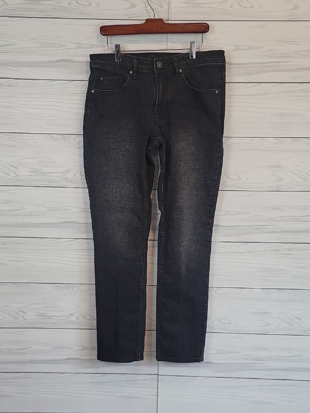 Buffalo David Bitton Jackso. Black Straight-Leg Jeans Mens Size 32 X 32